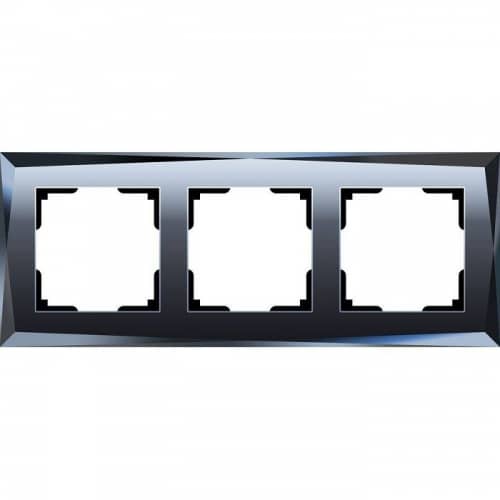 Купить Рамка Werkel Diamant WL08-Frame-03 черная трехместная по низкой цене