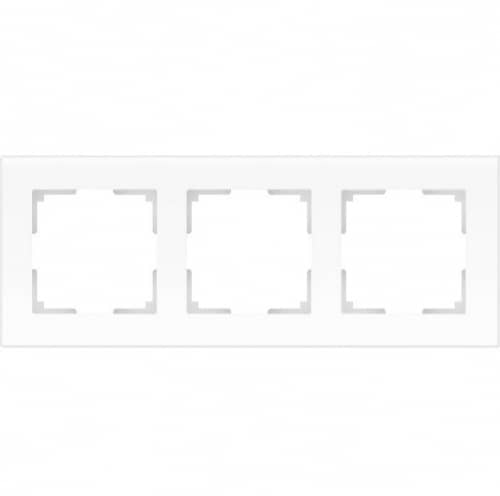 Купить Рамка Werkel Favorit WL01-Frame-03 белая матовая трехместная по низкой цене