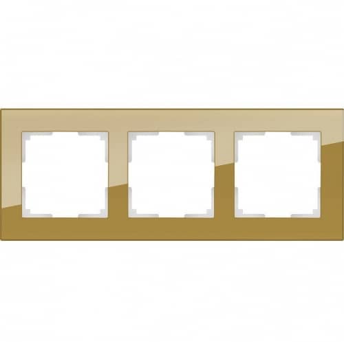 Купить Рамка Werkel Favorit WL01-Frame-03 бронзовая трехместная по низкой цене