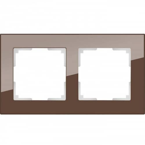 Купить Рамка Werkel Favorit WL01-Frame-02 Мокко двухместная по низкой цене