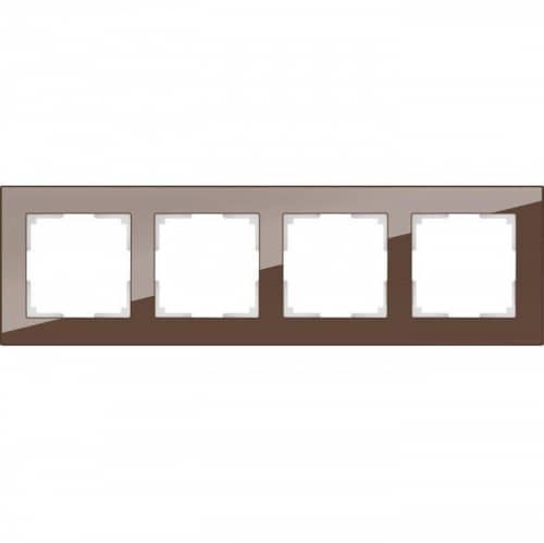 Купить Рамка Werkel Favorit WL01-Frame-04 Мокко четырехместная по низкой цене