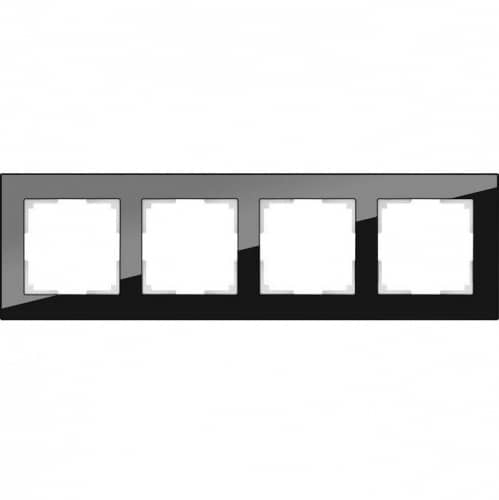 Купить Рамка Werkel Favorit WL01-Frame-04 черная четырехместная по низкой цене