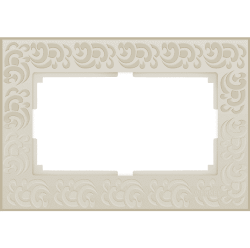 Купить Рамка Werkel Flock WL05-Frame-01-DBL-ivory Слоновая кость для двойной розетки по низкой цене