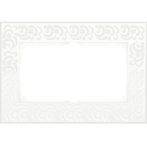 Купить Рамка Werkel Flock WL05-Frame-01-DBL-white белая для двойной розетки по низкой цене