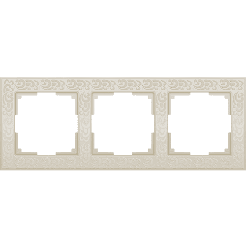 Купить Рамка Werkel Flock WL05-Frame-03-ivory Слоновая кость трехместная по низкой цене