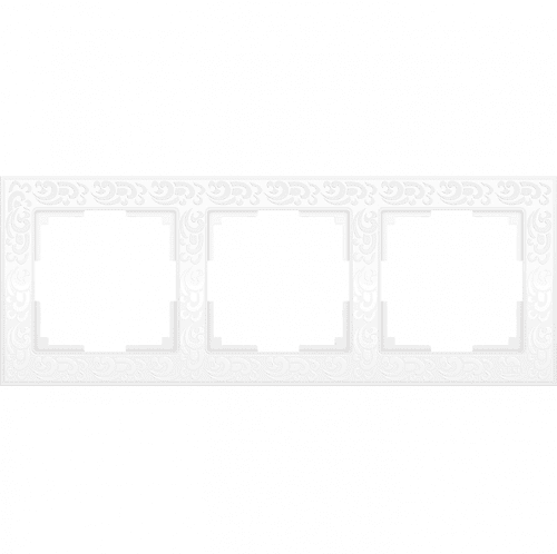 Купить Рамка Werkel Flock WL05-Frame-03-white белая трехместная по низкой цене