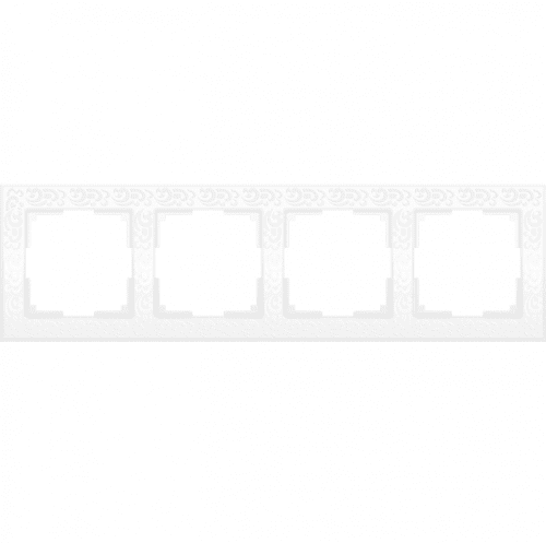 Купить Рамка Werkel Flock WL05-Frame-04-white белая четырехместная по низкой цене