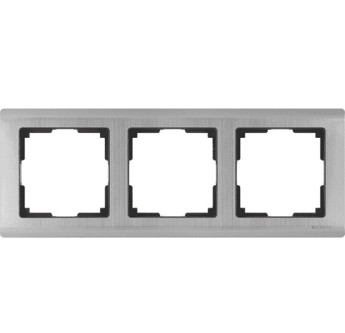 Купить Рамка Werkel Metallic WL02-Frame-03 глянцевый никель трехместная по низкой цене