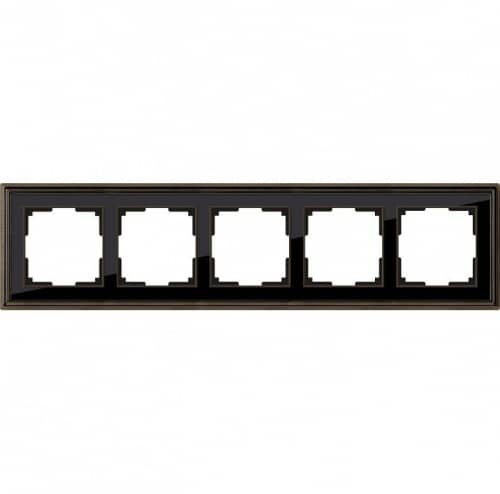 Купить Рамка Werkel Palacio WL17-Frame-05 бронза/черный пятиместная по низкой цене