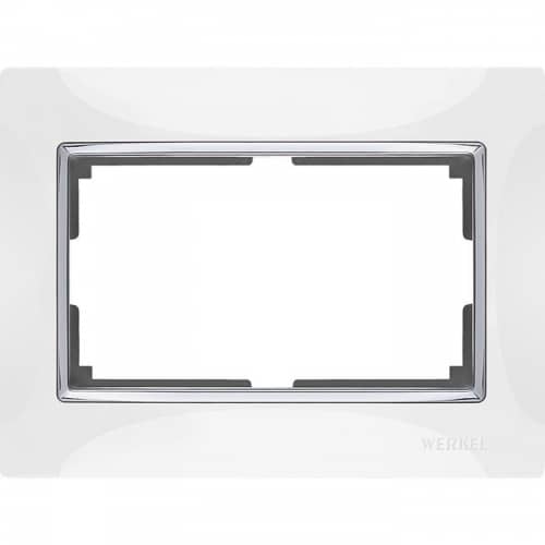 Купить Рамка Werkel Snabb WL03-Frame-01-DBL-white белая для двойной розетки по низкой цене