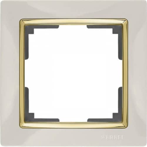 Купить Рамка Werkel Snabb WL03-Frame-01-ivory-GD Слоновая кость/золото одноместная по низкой цене