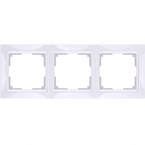 Купить Рамка Werkel Snabb Basic WL03-Frame-03 белая трехместная по низкой цене