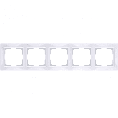Купить Рамка Werkel Snabb Basic WL03-Frame-05 белая пятиместная по низкой цене