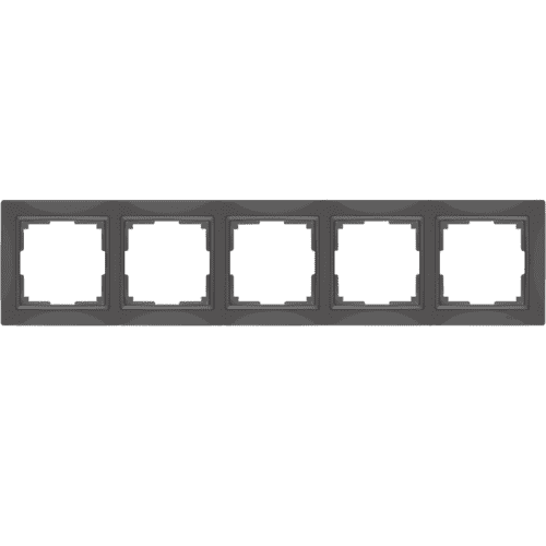 Купить Рамка Werkel Snabb Basic WL03-Frame-05 серо-коричневая пятиместная по низкой цене