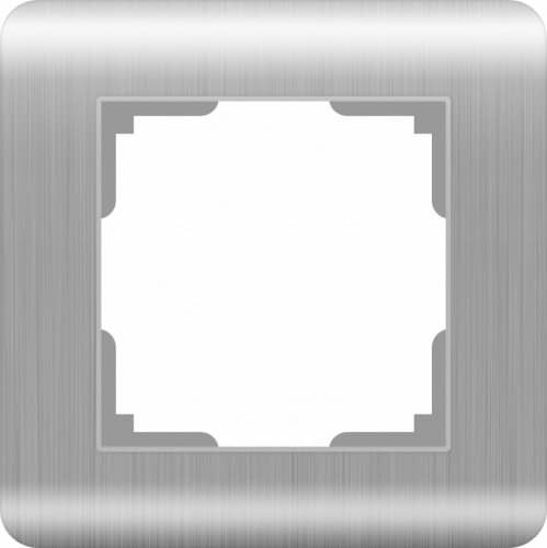Купить Рамка Werkel Stream WL12-Frame-01 серебряная одноместная по низкой цене