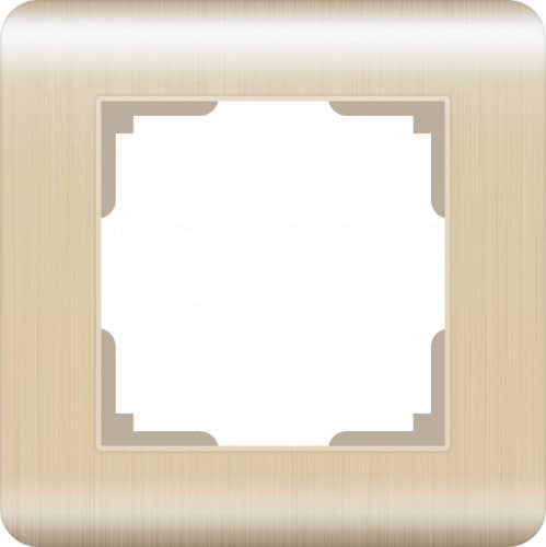 Купить Рамка Werkel Stream WL12-Frame-01 Шампань одноместная по низкой цене