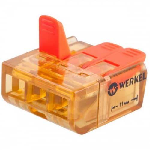Купить Колодка Werkel TR-02-03 клеммная трехпроводная универсальная по низкой цене
