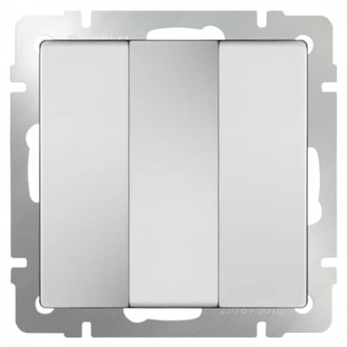 Купить Выключатель Werkel WL01-SW-3G трехклавишный белый по низкой цене