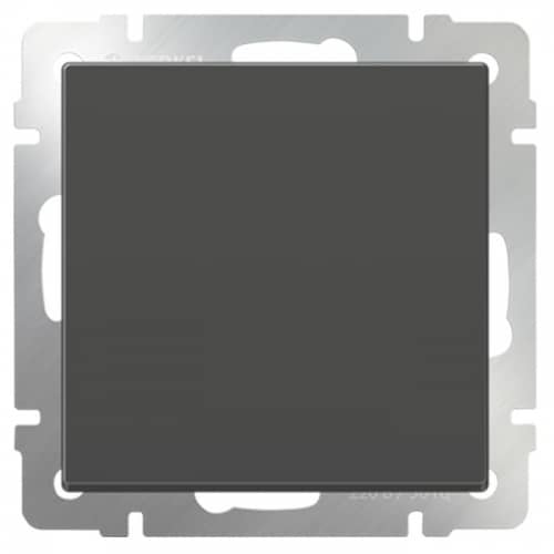 Купить Выключатель Werkel WL07-SW-1G-2W одноклавишный проходной серо-коричневый по низкой цене