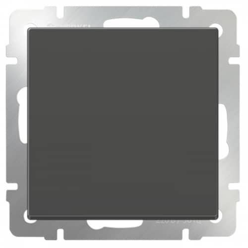 Купить Выключатель Werkel WL07-SW-1G одноклавишный серо-коричневый по низкой цене