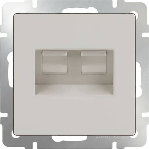 Купить Розетка Werkel WL03-RJ11+RJ45 телефонно-компьютерная Слоновая кость по низкой цене