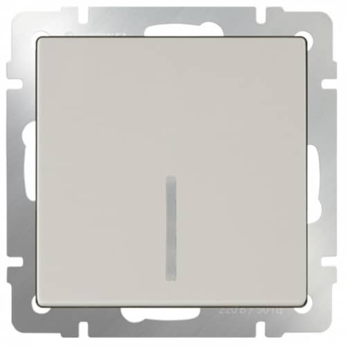 Купить Выключатель Werkel WL03-SW-1G-LED-ivory одноклавишный с индикатором Слоновая кость по низкой цене