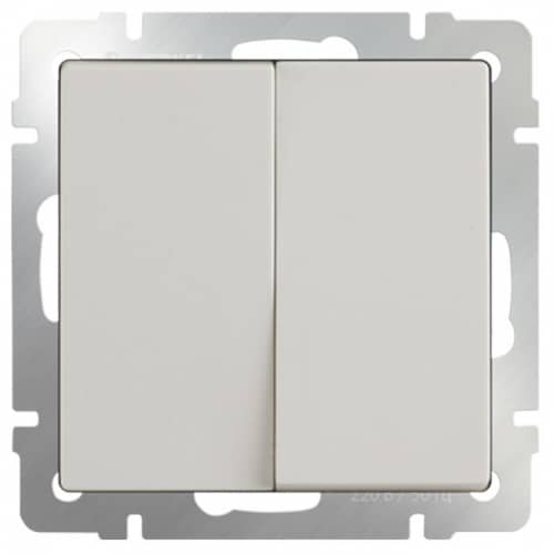 Купить Выключатель Werkel WL03-SW-2G-2W-ivory двухклавишный проходной Слоновая кость по низкой цене