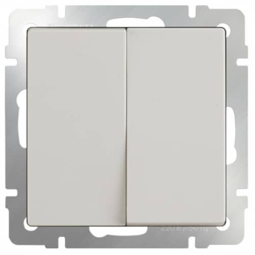 Купить Выключатель Werkel WL03-SW-2G-ivory двухклавишный Слоновая кость по низкой цене