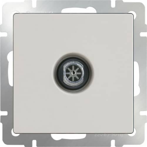 Купить Розетка Werkel WL03-TV-2W телевизионная одноместный проходной Слоновая кость по низкой цене