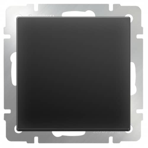 Купить Выключатель Werkel WL08-SW-1G одноклавишный черный матовый по низкой цене