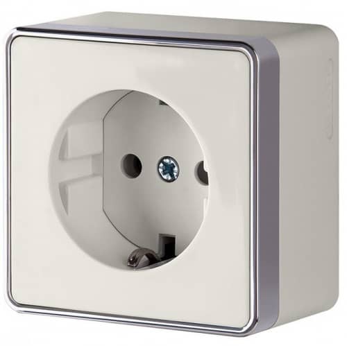 Купить Розетка Werkel Gallant WL15-02-01 одноместная с заземлением Слоновая кость по низкой цене