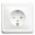 Купить Розетка Schneider Electric Этюд PC16-004B одноместная белая по низкой цене