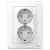 Купить Розетка Schneider Electric Blanca BLNRS001121 двухместная с заземлением и защитными шторками белая по низкой цене