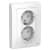 Купить Розетка Schneider Electric Blanca BLNRS001121 двухместная с заземлением и защитными шторками белая по низкой цене