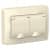 Купить Розетка Schneider Electric Blanca BLNRS441122 двухместная с заземлением и защитными шторками с крышками молочная по низкой цене