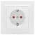 Купить Розетка EKF Минск ERR16-028-100 одноместная с заземлением и защитными шторками белая по низкой цене