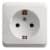 Купить Розетка Schneider Electric Этюд PA16-003B одноместная белая по низкой цене