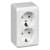 Купить Розетка Schneider Electric Этюд PA16-008B двухместная белая по низкой цене