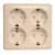 Купить Розетка Schneider Electric Этюд PA16-208K четырехместная Кремовая по низкой цене