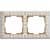 Купить Рамка Werkel Antik WL07-Frame-02 белое золото двухместная по низкой цене