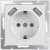 Купить Розетка Werkel WL01-SKGS-USBx2-IP20 одноместная с USBх2 с заземлением и защитными шторкам белый по низкой цене