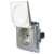Купить Розетка Werkel WL06-SKGSC-01-IP44 одноместная с заземлением и защитными шторками с крышкой серебряный по низкой цене