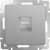 Купить Розетка Werkel Ethernet WL09-RJ-45 компьютерная серебряный рифленый по низкой цене