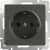Купить Розетка Werkel WL07-SKGS-01-IP44 одноместная с заземлением и защитными шторками серо-коричневый по низкой цене