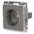 Купить Розетка Werkel WL07-SKGS-01-IP44 одноместная с заземлением и защитными шторками серо-коричневый по низкой цене