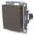 Купить Розетка Werkel WL07-SKGSC-01-IP44 одноместная с заземлением и защитными шторками с крышкой серо-коричневый по низкой цене