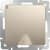 Купить Розетка Werkel WL10-SKGSC-01-IP44 одноместная с заземлением и защитными шторкам с крышкой шампань рифленый по низкой цене