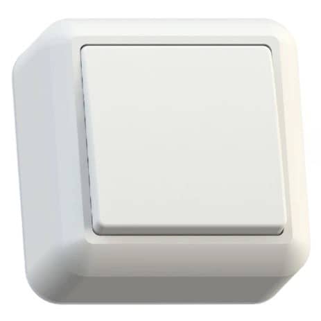 Купить Выключатель Кунцево-Электро Оптима А110-377 одноклавишный белый по низкой цене