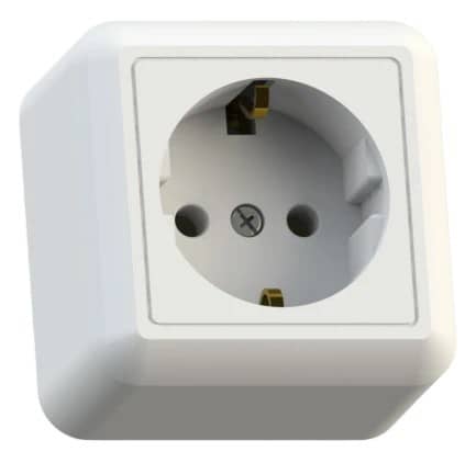 Купить Розетка Кунцево-Электро Оптима РА16-376 одноместная с заземлением белая по низкой цене
