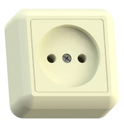 Купить Розетка Кунцево-Электро Оптима РА10-375 одноместная Слоновая кость по низкой цене
